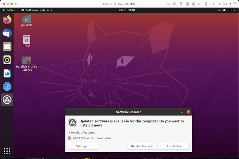 parallels desktop m1 mac macbook linux - ubuntu linux running within an arm vm