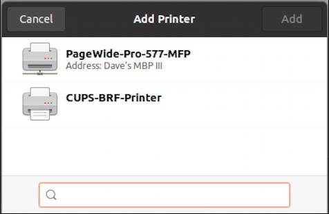 ubuntu linux add rename printer - available printers