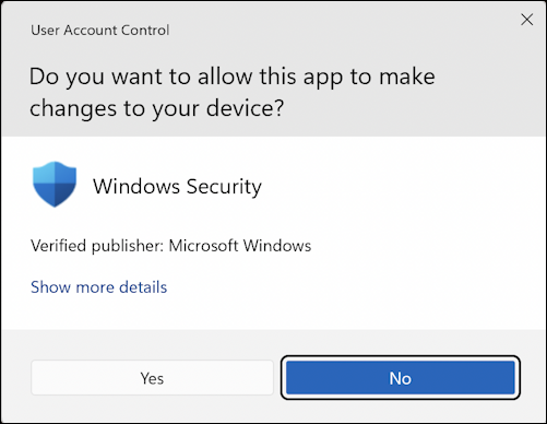 windows 11 windows security - enable app & browser control - allow?