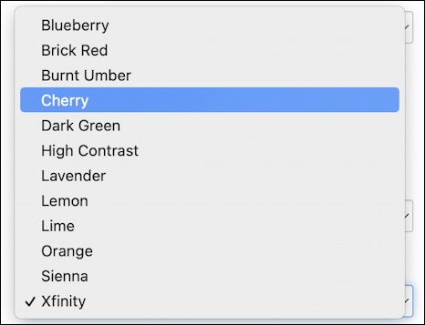 comcast xfinity web mail - colors themes