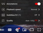 youtube video playback settings options closed captions subtitles bigger font color