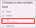 android screen lock security - how to change pin code number