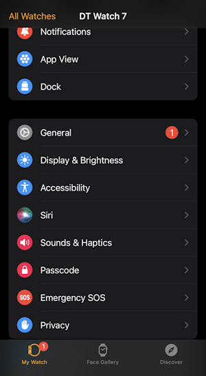 iphone apple watch app - settings - 