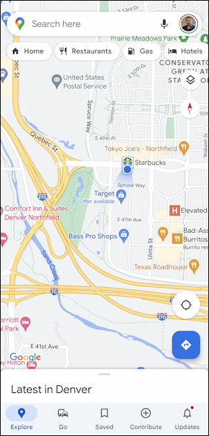 google maps android - standard view