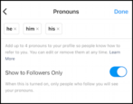 specify preferred personal pronouns instagram ig how to