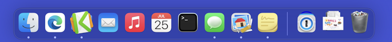 macos 12 dock - standard view