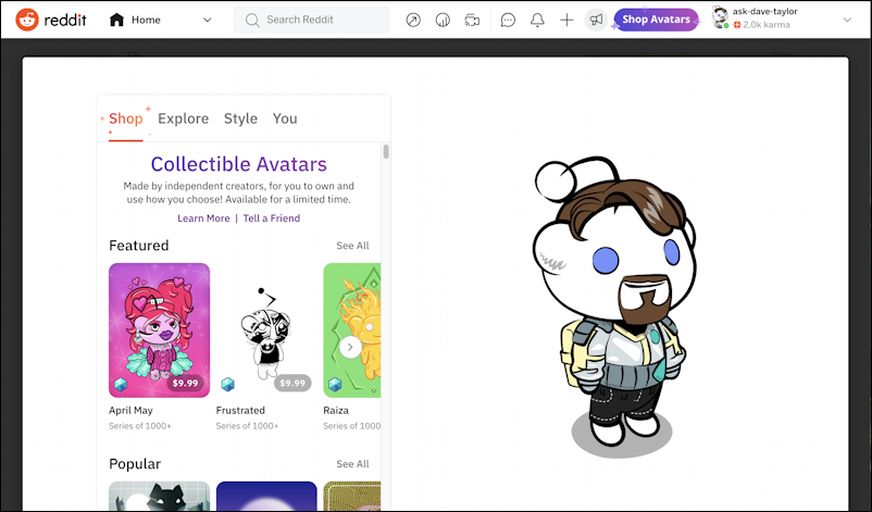 reddit buy nft avatar - snoo avatar shop