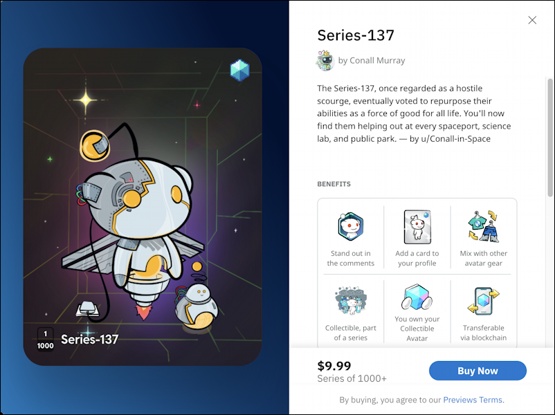 reddit buy nft avatar - collectible avatar - Series 137