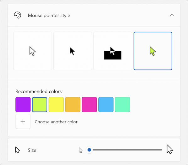windows 11 pc cursor visible legibility - mouse pointer cursor color accessibility
