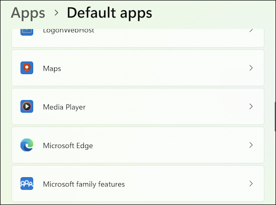 windows 11 pc change default web browser app - default apps - microsoft edge