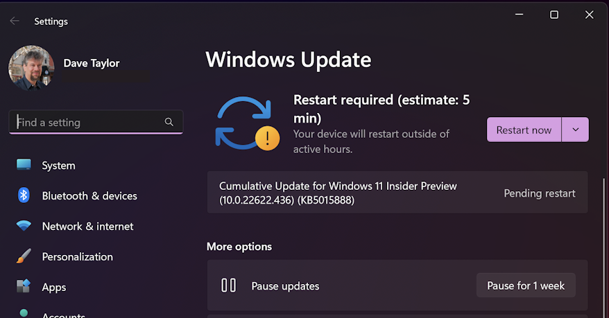 win11 schedule restart update - windows update pending