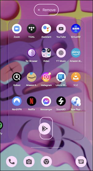 android phone tablet rearrange app icons - system app move