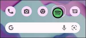 android phone tablet rearrange app icons - spotify in bottom row