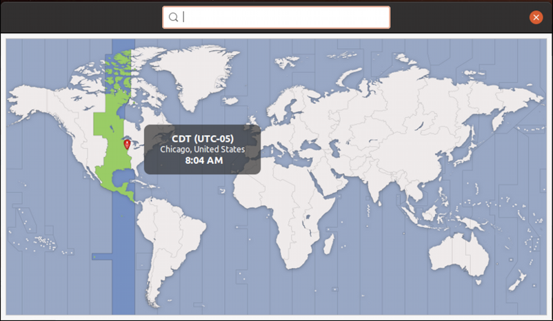 ubuntu linux time am/pm 24-hour display - choose timezone from map