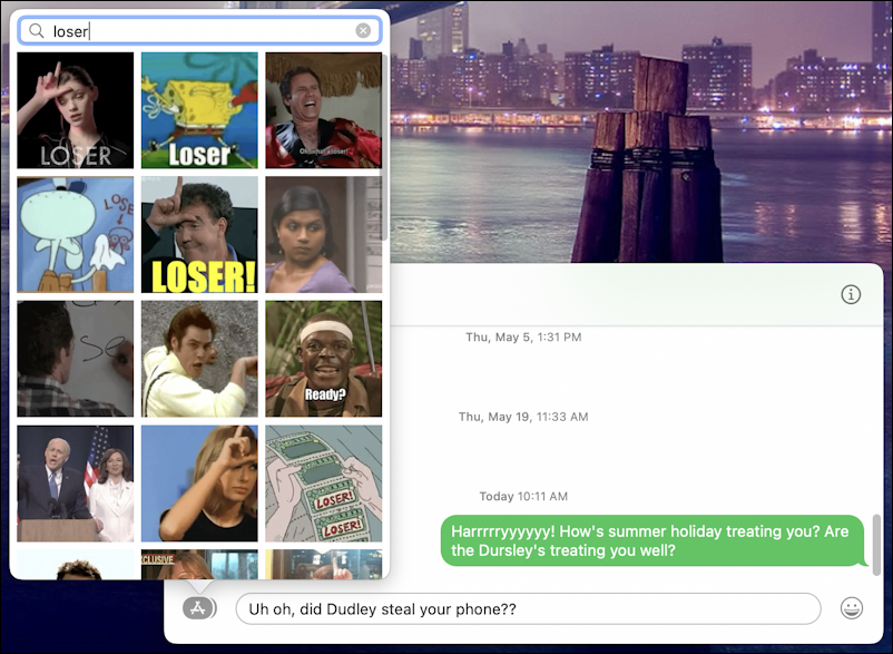 macos messages imessage - send text - animated gif #images library