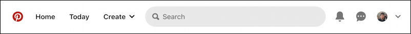 pinterest top toolbar web