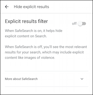 android enable safe search setting filter chrome - explicit results filter safe search