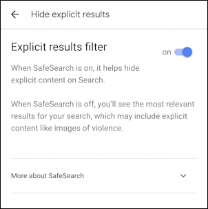 android enable safe search setting filter chrome - safesearch enabled explicit content filtered
