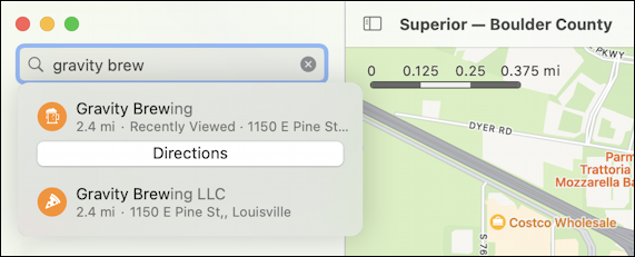 apple maps share directions mac iphone - enter partial address