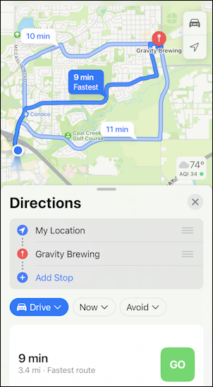 apple maps share directions mac iphone - directions received on iphone