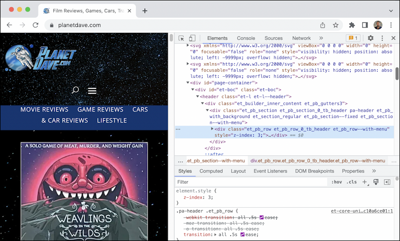 google chrome test page devices - inspect developer mode