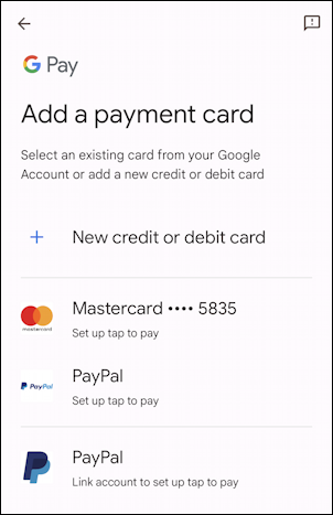 google pay add payment credit card - add a card