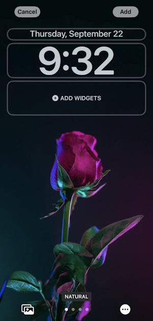 iphone rose wallpaper - settings - rose as lock screen