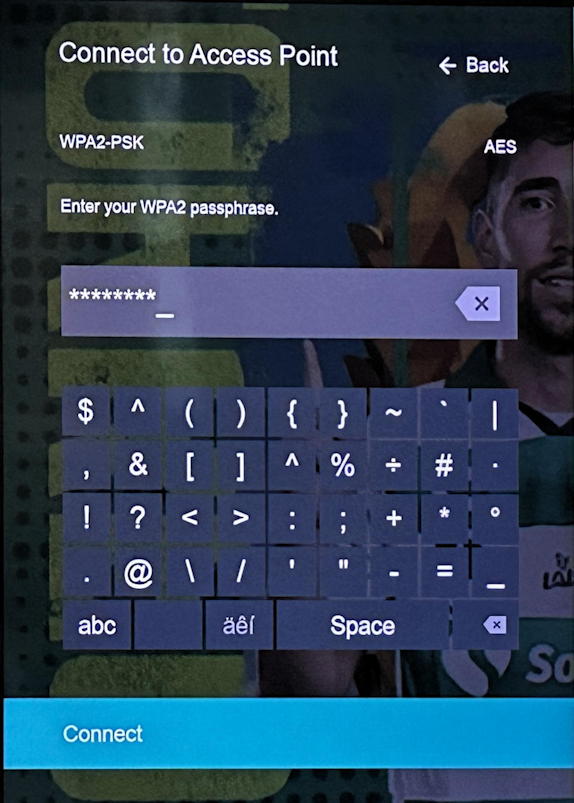 vizio connect to wifi internet - enter wifi password