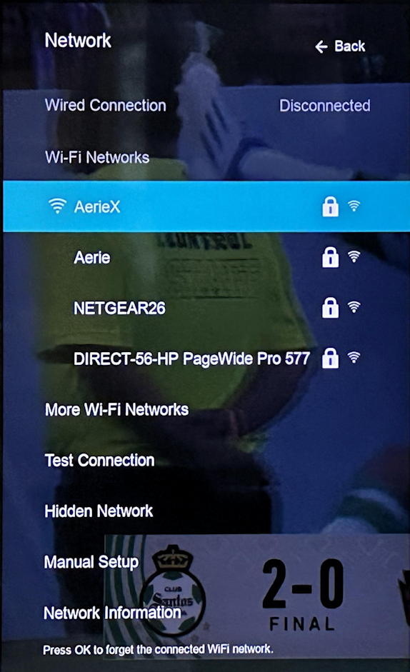 vizio connect to wifi internet - connected