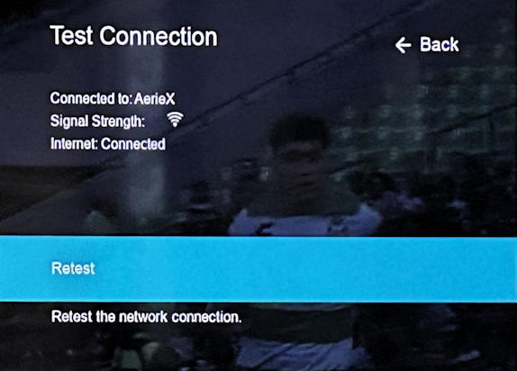 vizio connect to wifi internet - test connection