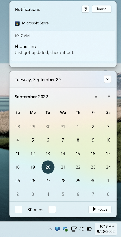 win11 pc - slow down notifications time on screen - calendar notifications