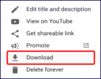 youtube how to download your own videos creator studio