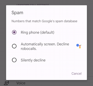 android junk spam call filtering pixel - screen spam calls?