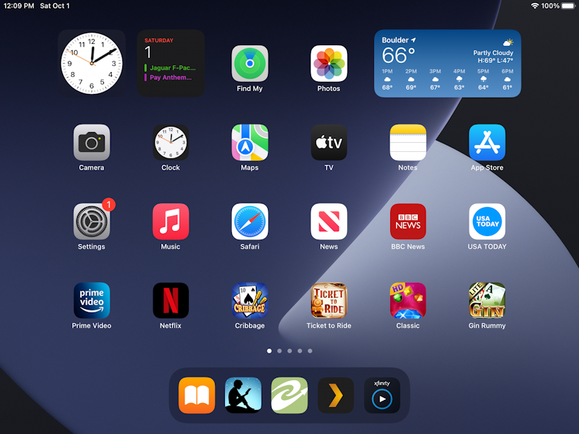 apple ipad mini ipados - home screen small app icons