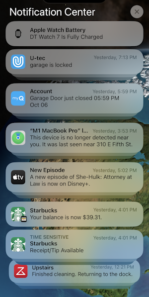 ios16 lock screen notifications - swipe up all notifications
