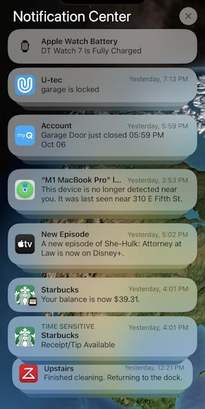 ios16 lock screen notifications - swipe up all notifications