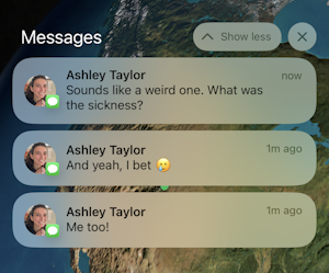 ios16 lock screen notifications - list expanded