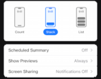 iphone ios16 change lock screen notification format layout stacks list