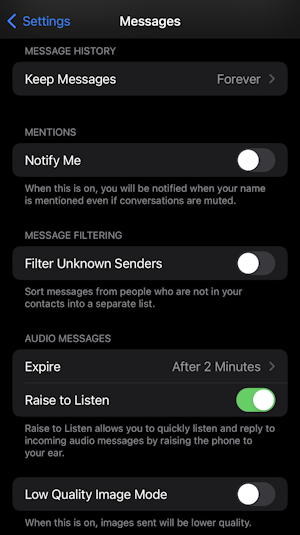 iphone ios silence junk spam calls - settings > messages