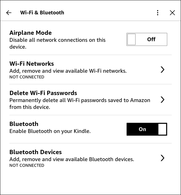 connect amazon kindle with starbucks wifi - wi-fi & bluetooth settings