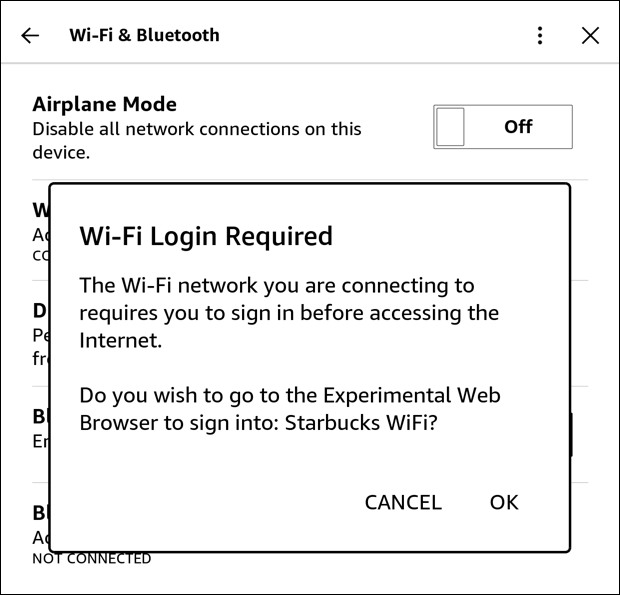 connect amazon kindle with starbucks wifi - starbucks wifi login required