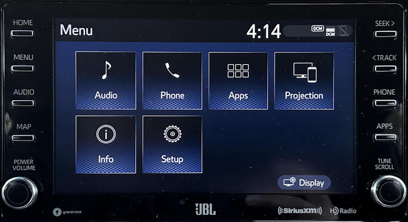 2022 toyota infotainment system remove delete phone bluetooth pairing - main screen