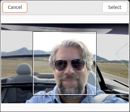 ubuntu linux account photo picture - settings - users - crop and pan