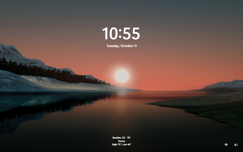 win11 customize lock screen weather - forecast shown