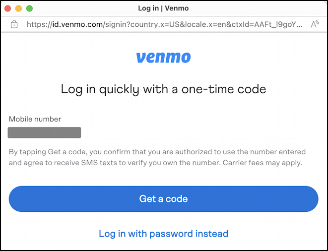 amazon pay with venmo - authorize window