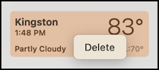 mac weather app - right-click option-click on city name