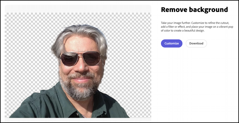 adobe express tools remove background photo image - removed!