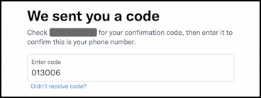 twitter enable 2-factor 2-step authentication - enter code