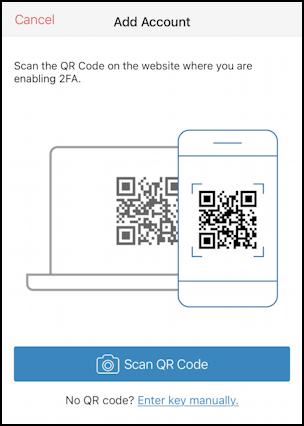 twitter enable 2-factor 2-step authentication - ready to scan qr code