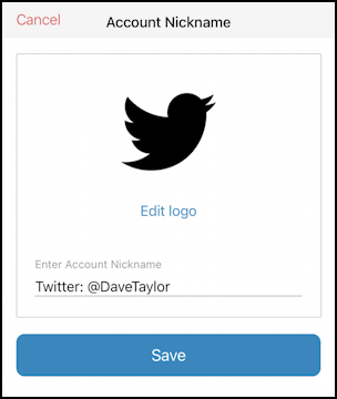 twitter enable 2-factor 2-step authentication - set authy nickname